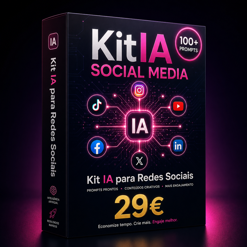 Kit IA para Redes Sociais — 150 Prompts PDF + Notion