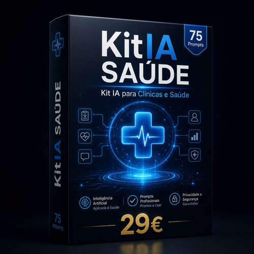 Kit IA para Clínicas e Saúde — 75 prompts de IA para médicos, dentistas e profissionais de saúde